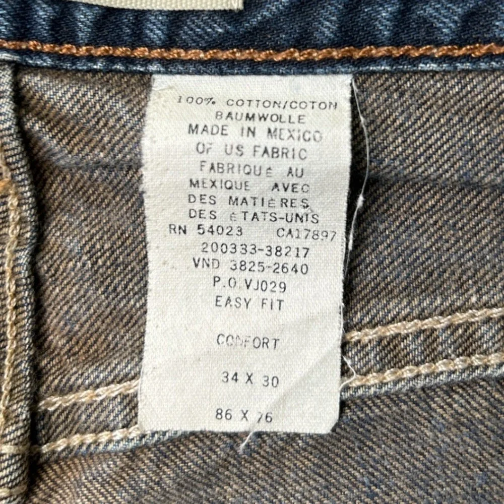 Gap Mens Easy Fit Jeans Blue 34x30 Straight Leg Medium Wash Faded Denim